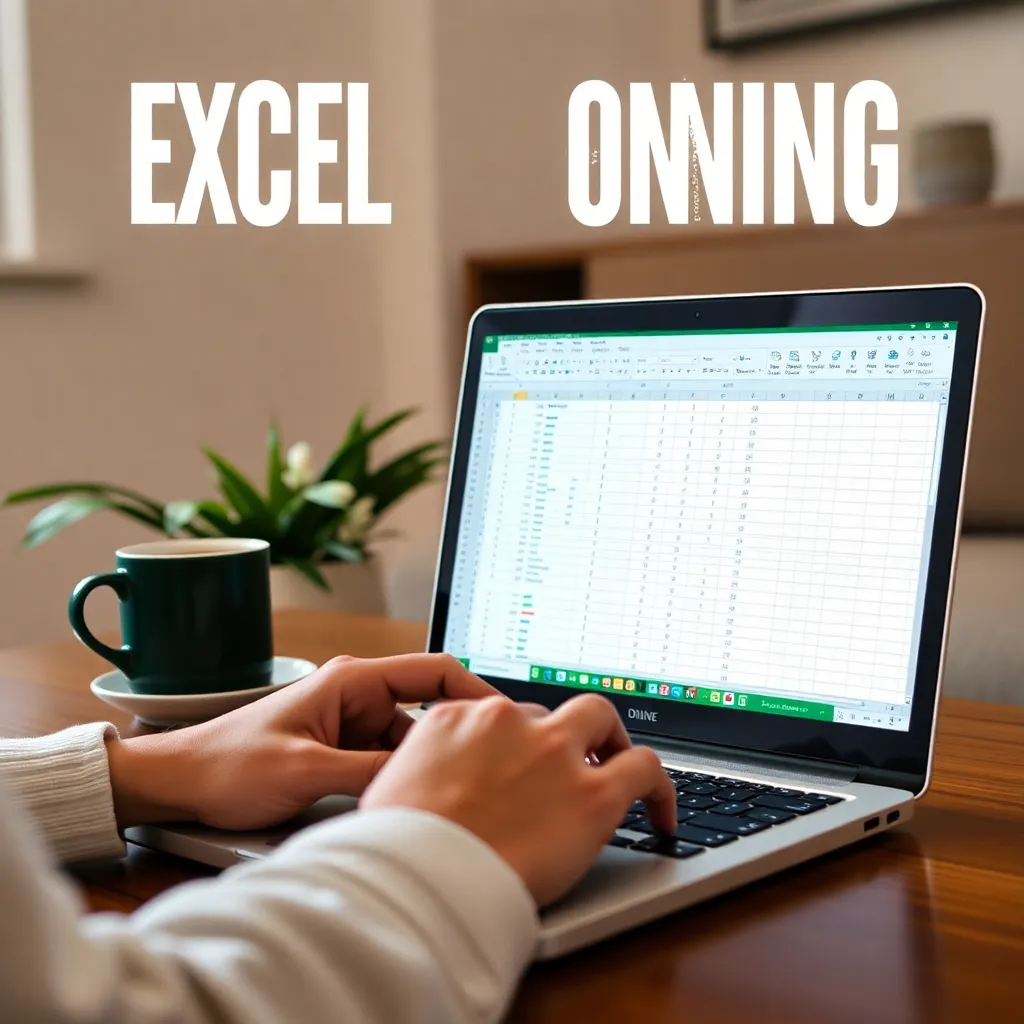 Študent pracujúci s Excel kurzom na notebooku